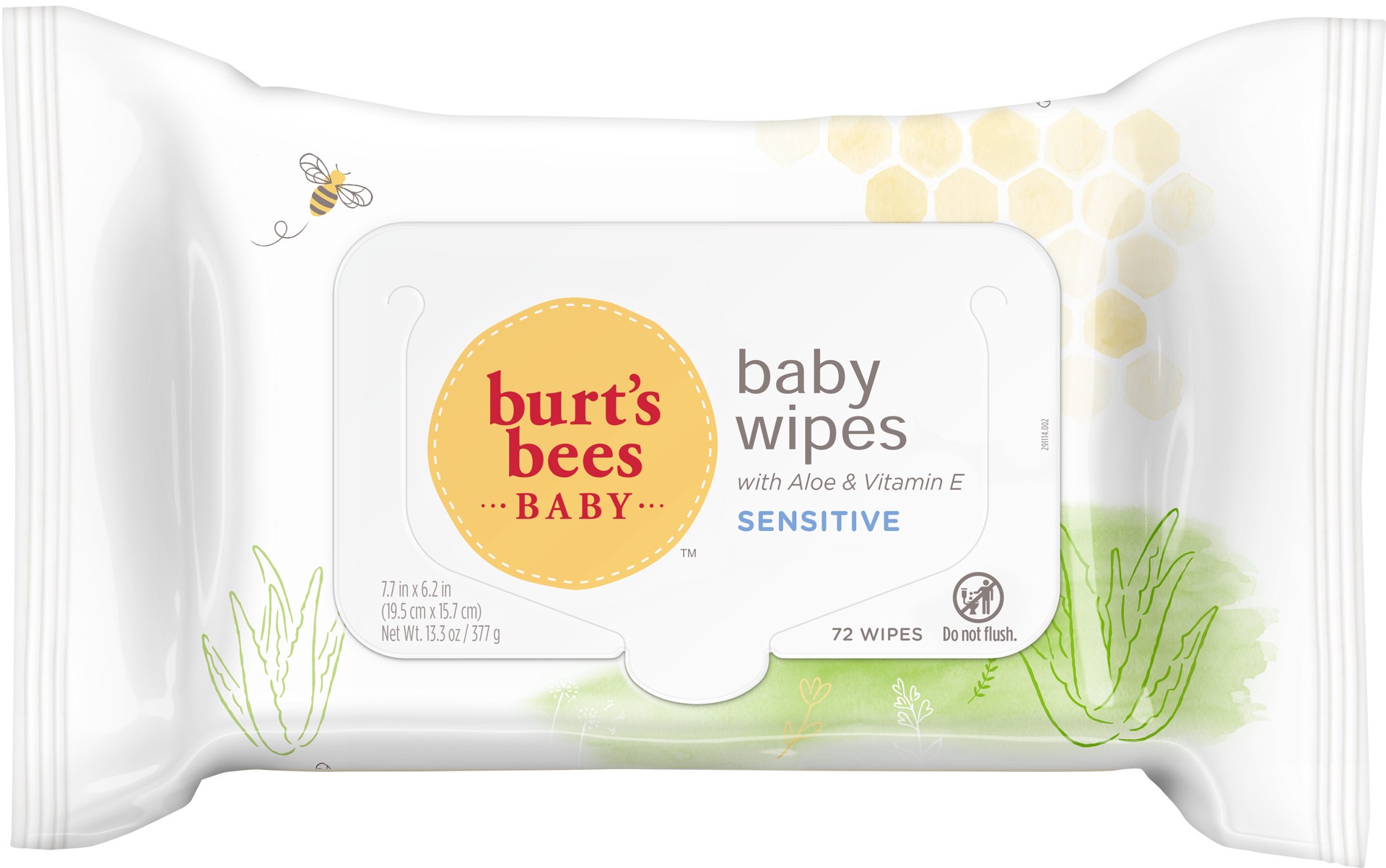 slide 1 of 5, Burt's Bees Baby™ Wipes, Unscented Natural Baby Wipes for Sensitive Skin with Aloe and Vitamin E - 72 Wipes, 72 ct