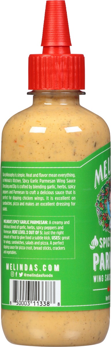 slide 5 of 12, Melinda's Spicy Garlic Parmesan Wing Sauce & Condiment 12 oz, 12 oz
