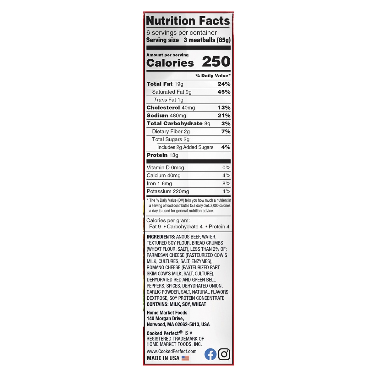 slide 3 of 9, Cooked Perfect Angus Beef Meatballs, 18 oz
