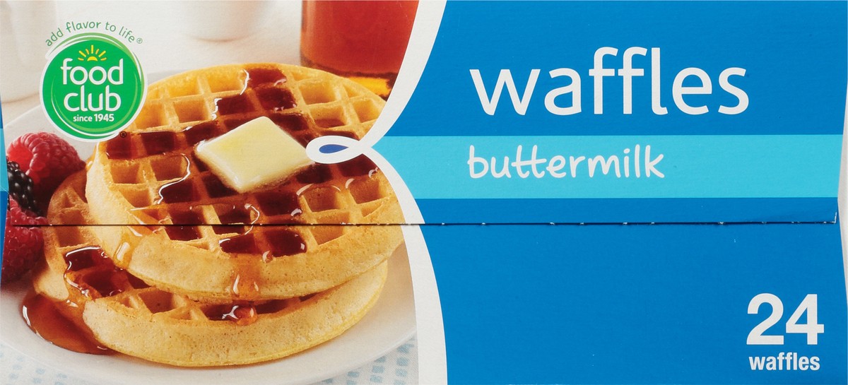 slide 3 of 9, Food Club Family Size Buttermilk Waffles 24 ea, 24 ct