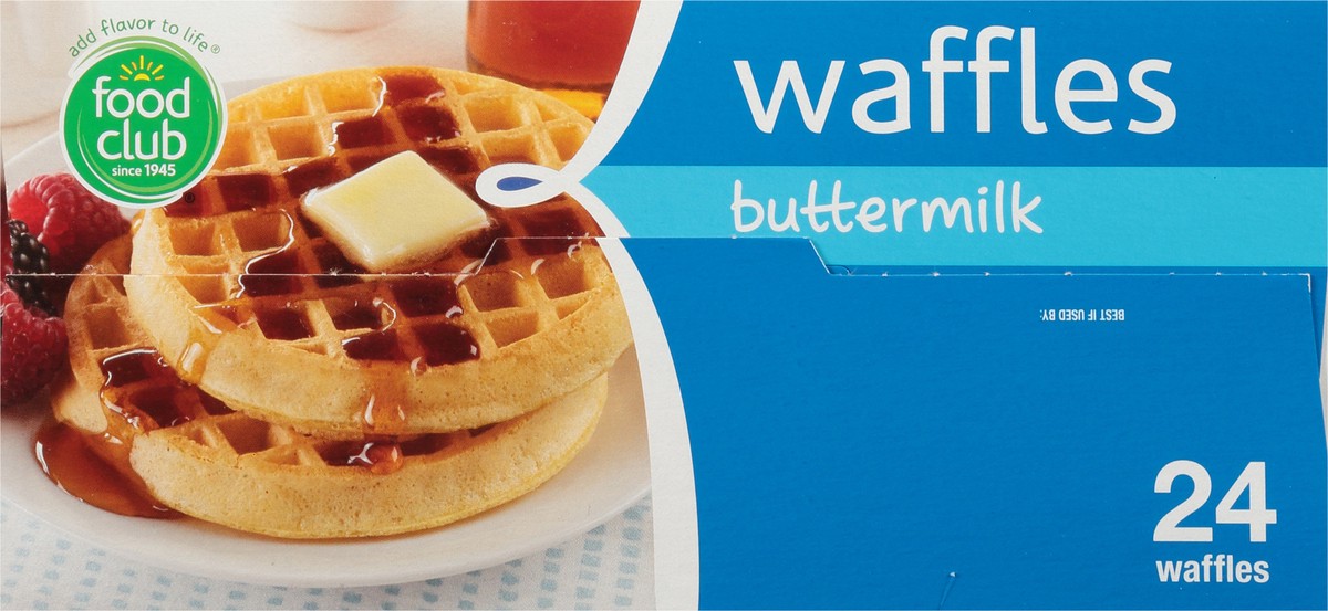 slide 7 of 9, Food Club Family Size Buttermilk Waffles 24 ea, 24 ct