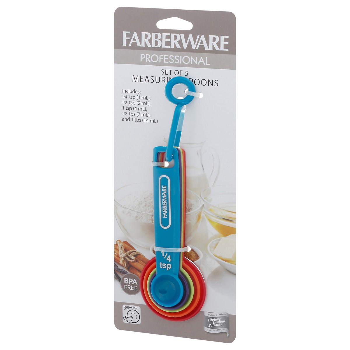 slide 8 of 9, Farberware Professional Set of 5 Measuring Spoons 1 ea Card, 1 ct