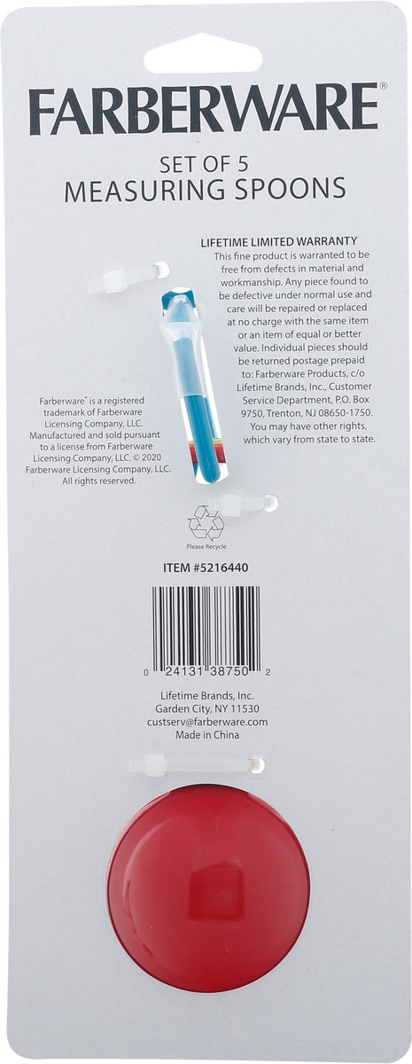 slide 4 of 9, Farberware Professional Set of 5 Measuring Spoons 1 ea Card, 1 ct