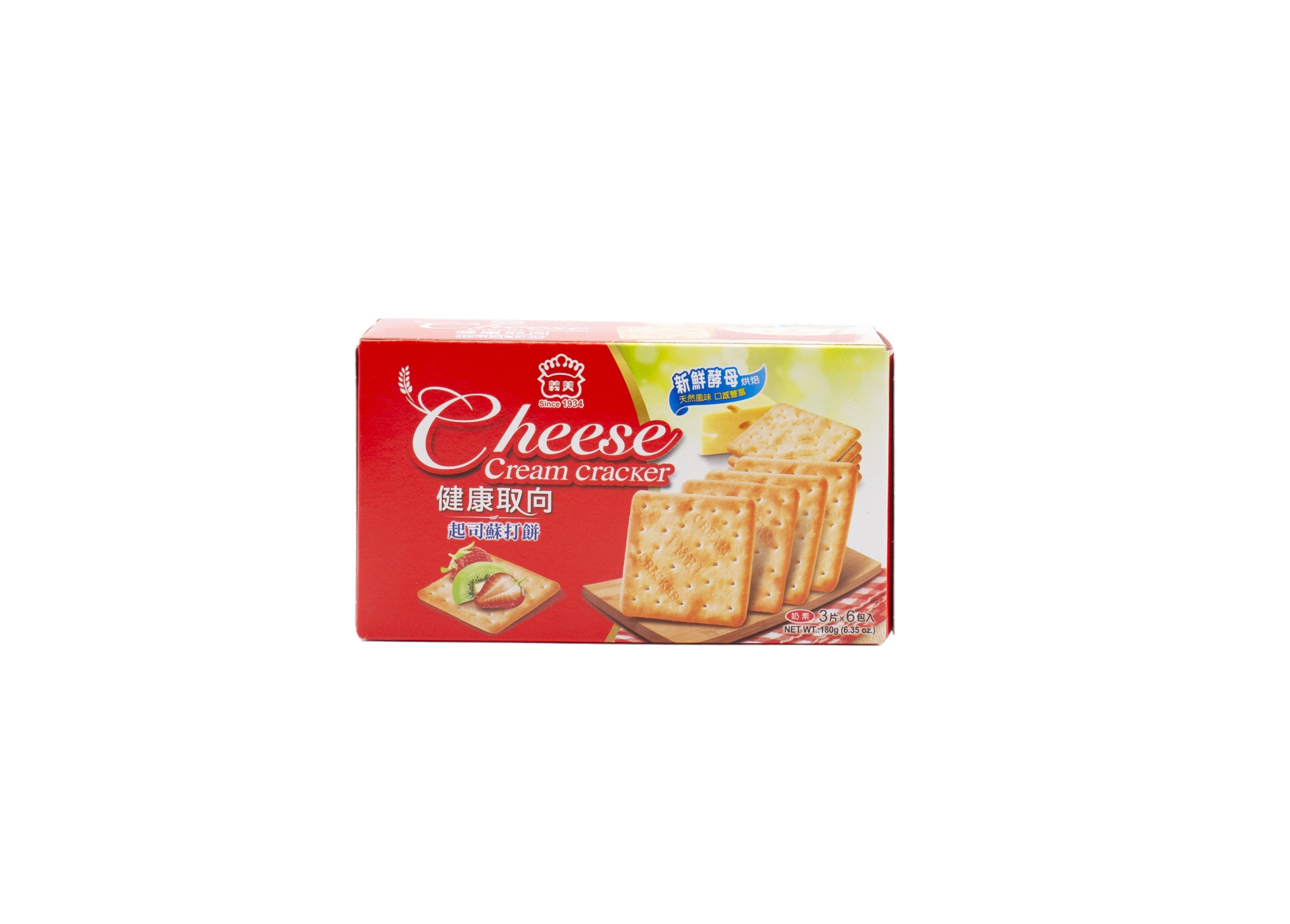 slide 1 of 1, I Mei Cream Cracker Cheese, 180 gram