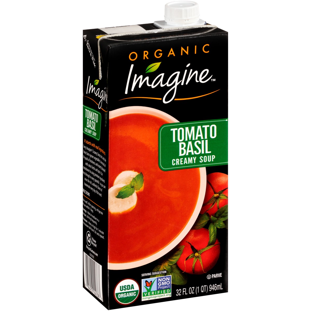 slide 1 of 2, Imagine Organic Tomato Basil Creamy Soup 32 fl. oz. Aseptic Pack, 32 fl oz