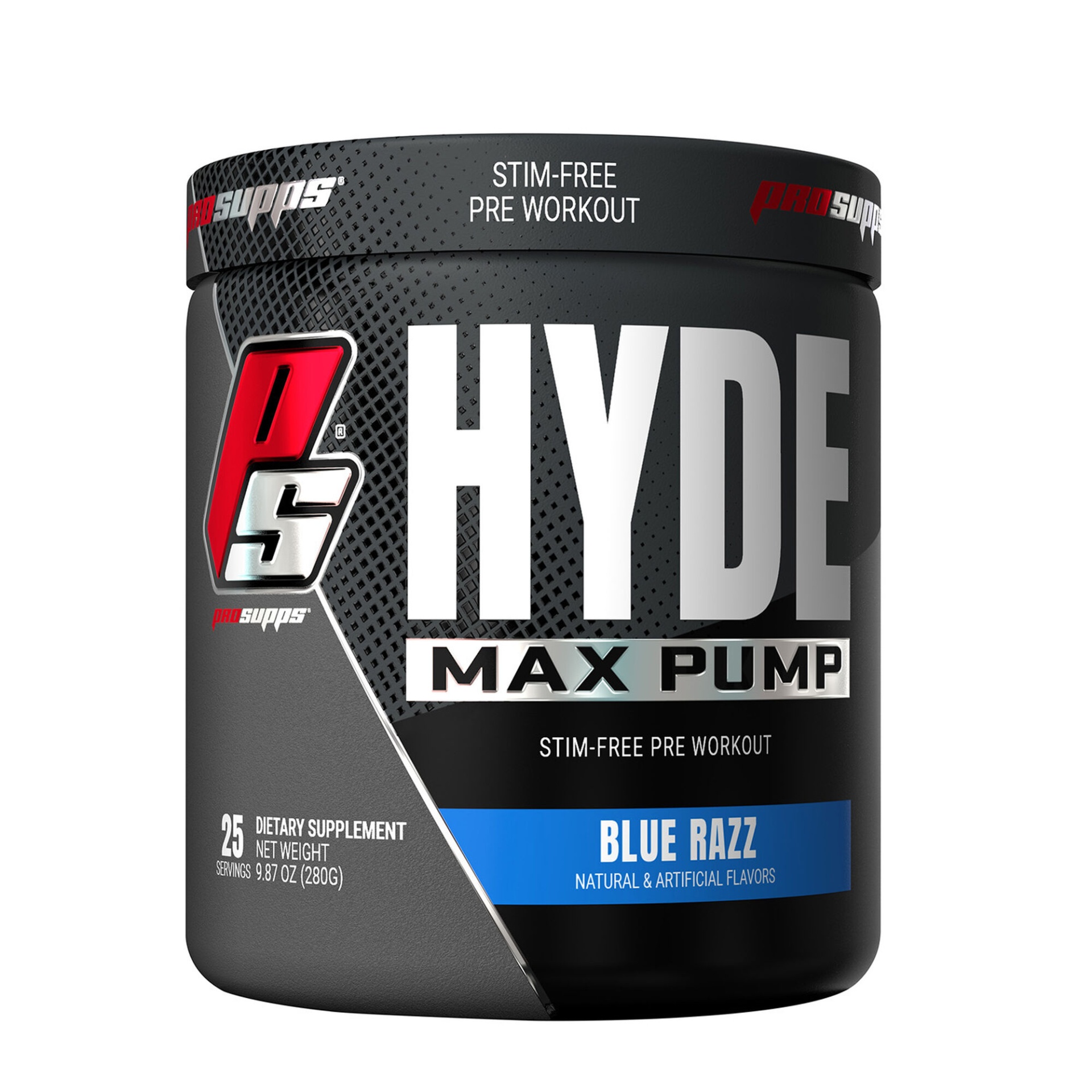 slide 1 of 1, ProSupps Pro Supps HYDE Max Pump Stim-Free Pre-Workout - Blue Razz, 1 ct