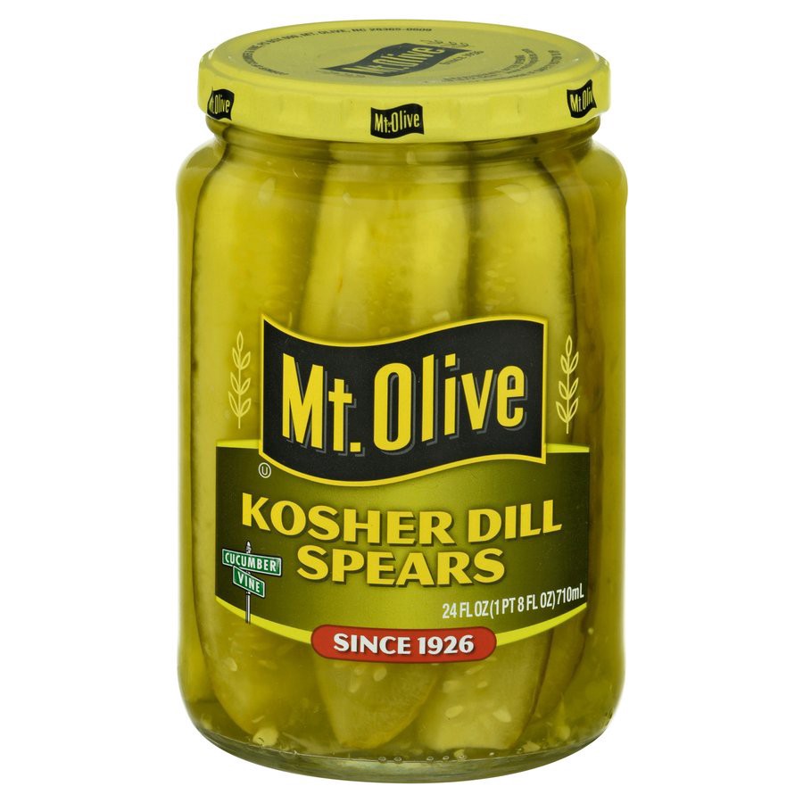 slide 1 of 6, Mt. Olive Kosher Dill Pickle Spears - 24 fl oz jar, 24 oz