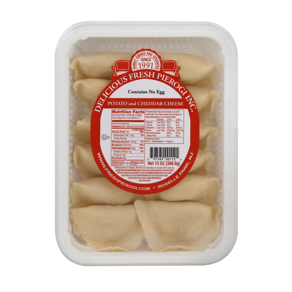 slide 1 of 4, Delicious Fresh Pierogi Potato and Cheddar Cheese Pierogies, 13 oz