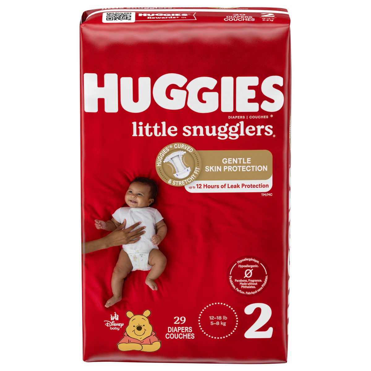 slide 1 of 9, Huggies Little Snugglers Baby Diapers, Size 2 (12-18 lbs), 29 Ct, 29 ct