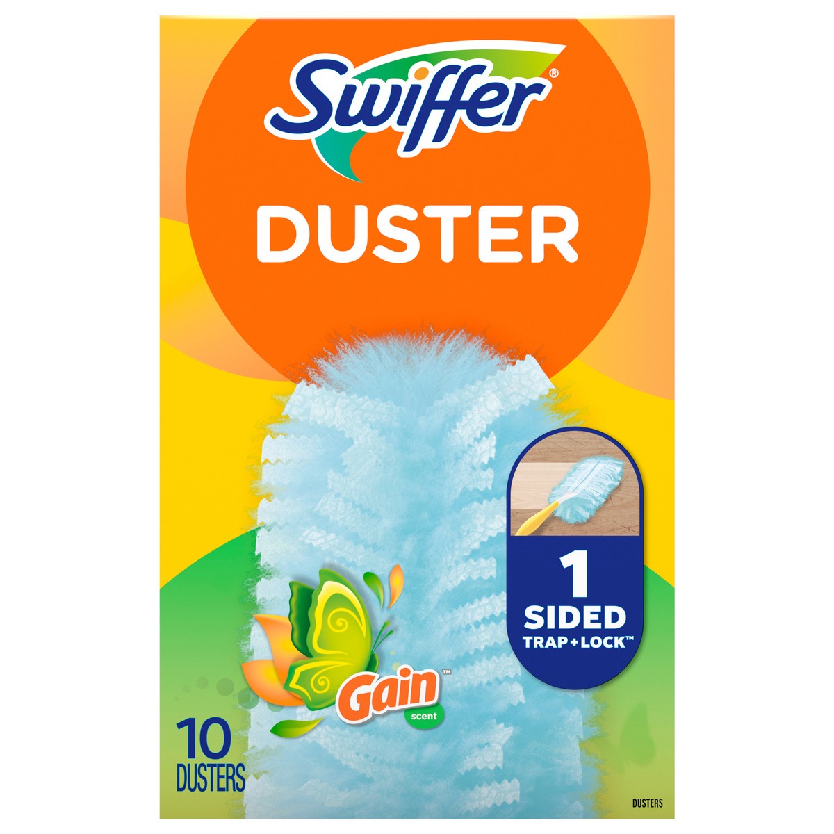 slide 1 of 3, Swiffer Dusters Refill for Cleaning, Feather & Microfiber Duster Alternative, Gain, 10ct, 10 ct