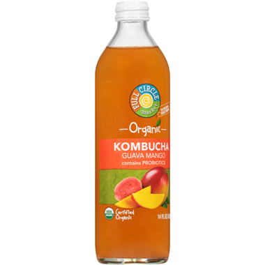 slide 1 of 1, Full Circle Market Guava Mango Kombucha, 14 fl oz