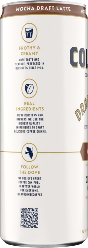 slide 4 of 4, La Colombe Coffee, Mocha Draft Latte, 11 fl oz Cans, 11 fl oz