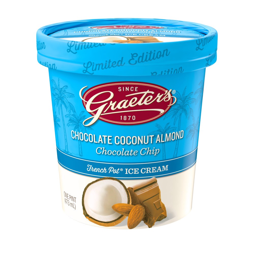 slide 1 of 2, Graeter's Limited Edition Coconut Almond Ice Cream, 1 pint