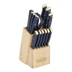 Farberware 15 Piece Cutlery Set, Gold & Navy
