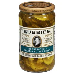Bubbies Horseradish Bread & Butter Chips Pickles 25 fl oz