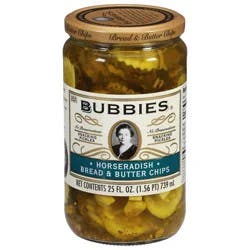 Bubbies Horseradish Bread & Butter Chips Pickles 25 fl oz