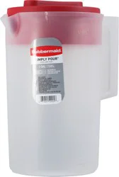 Rubbermaid Simply Pour Pitcher, Plastic Pitcher with Multifunction Lid