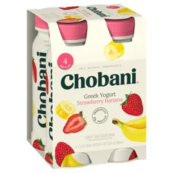 Chobani Yogurt Drink, Greek, Lowfat, Strawberry Banana