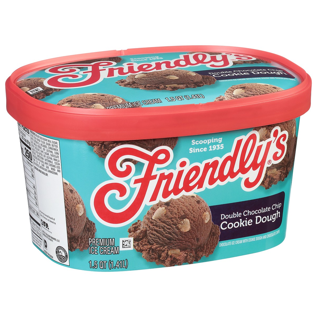 slide 3 of 9, Friendly's Double Chocolate Chip Cookie Dough Ice Cream, 48 fl oz