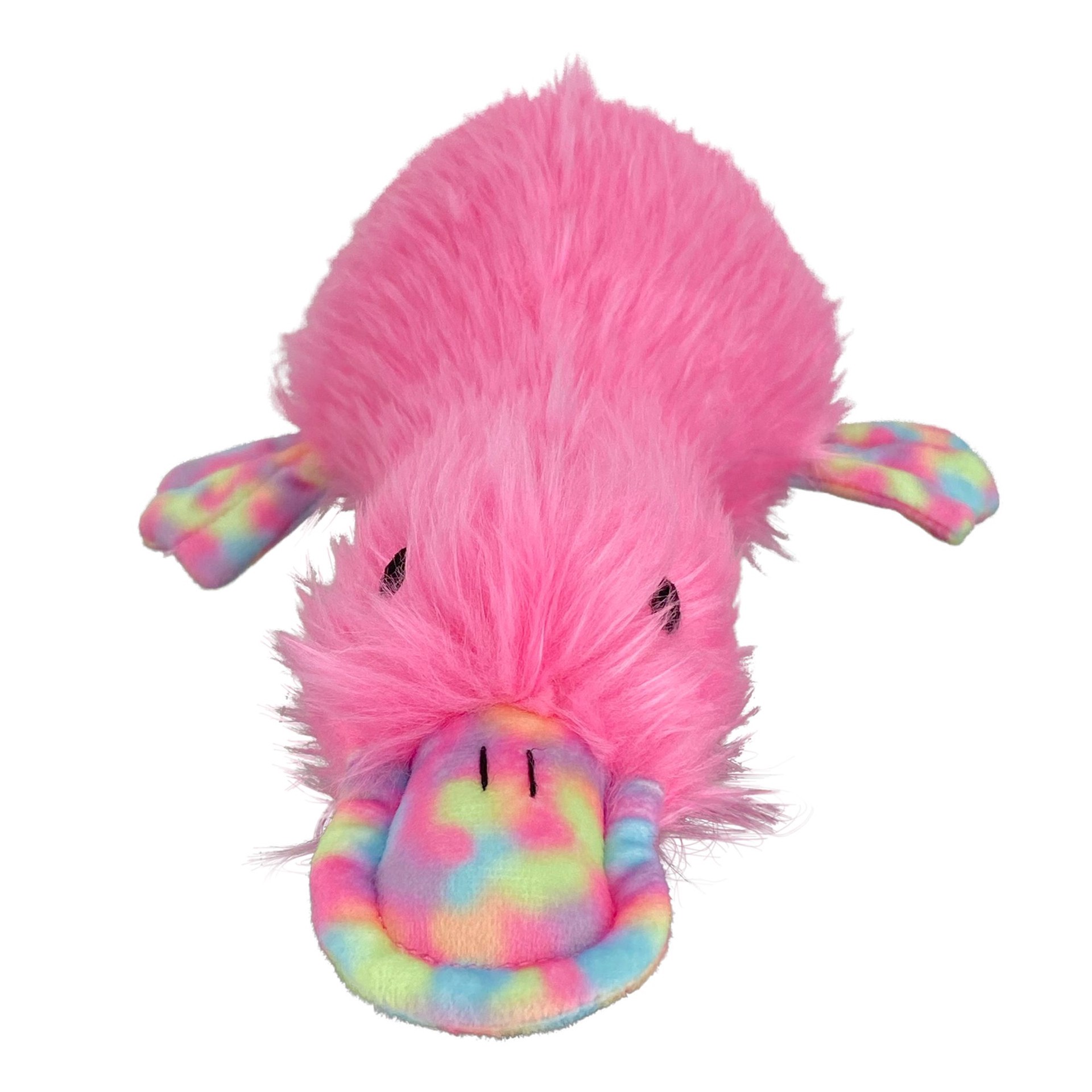 slide 1 of 1, Multipet Spring Pink Tye Dye Duckworth Dog Toy, 1 ct