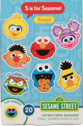 Sesame Street Antibacterial Bandages 20 ea