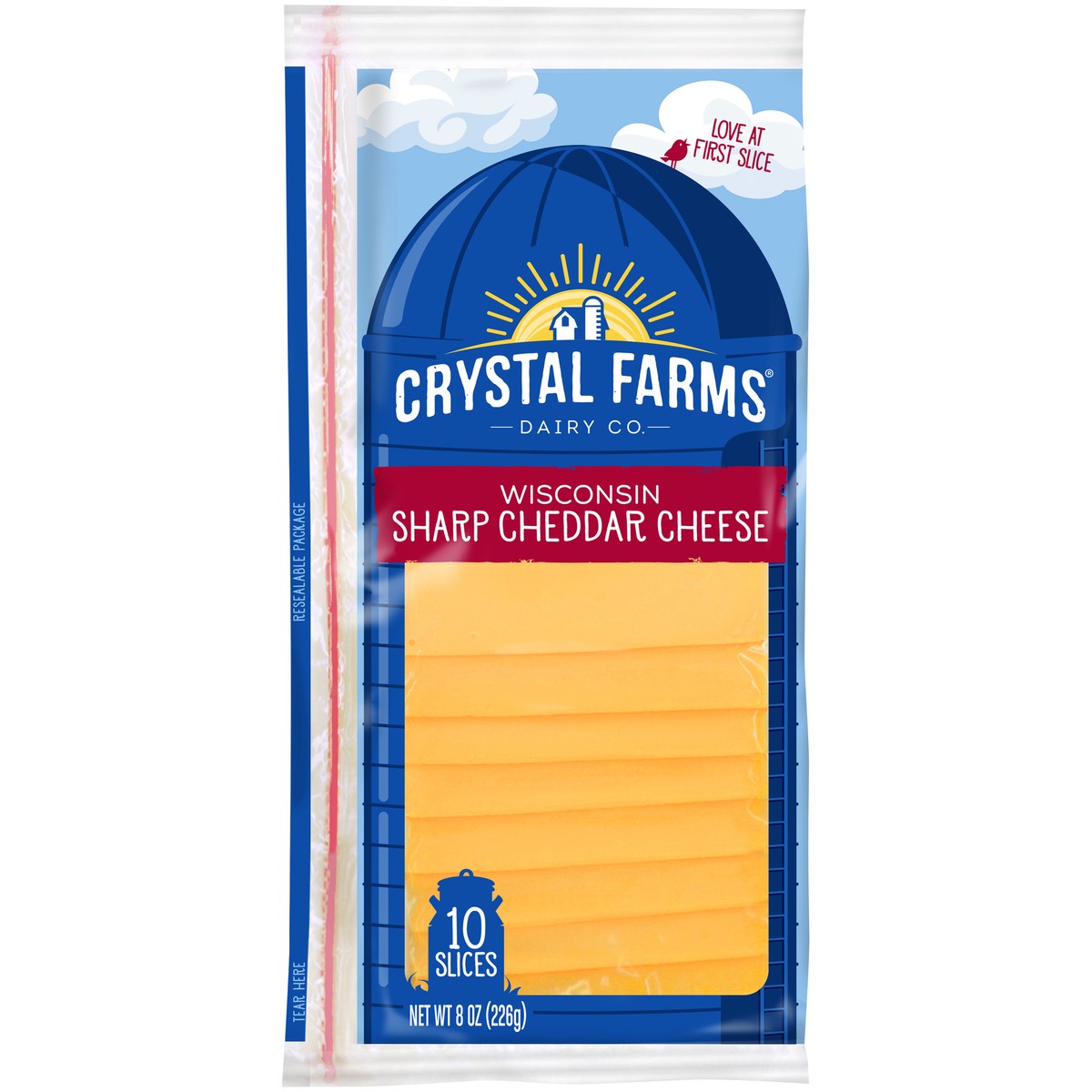 slide 3 of 6, Crystal Farms Sharp Ched Deli Slice, 8 oz