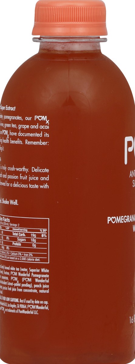 slide 3 of 4, POM Wonderful Pomx Tea Pomegranate Peach Passion White Antioxidant Super Tea, 16 fl oz