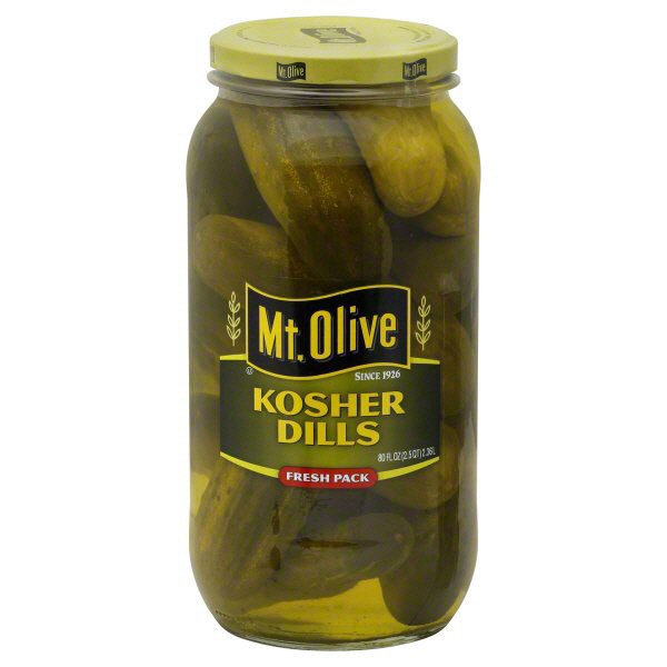 slide 1 of 6, Mt. Olive Kosher Dills, 80 oz