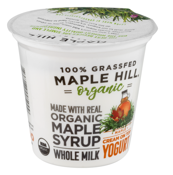 slide 1 of 1, Maple Hill Creamery Yogurt, Cream on Top, Maple, 6 oz