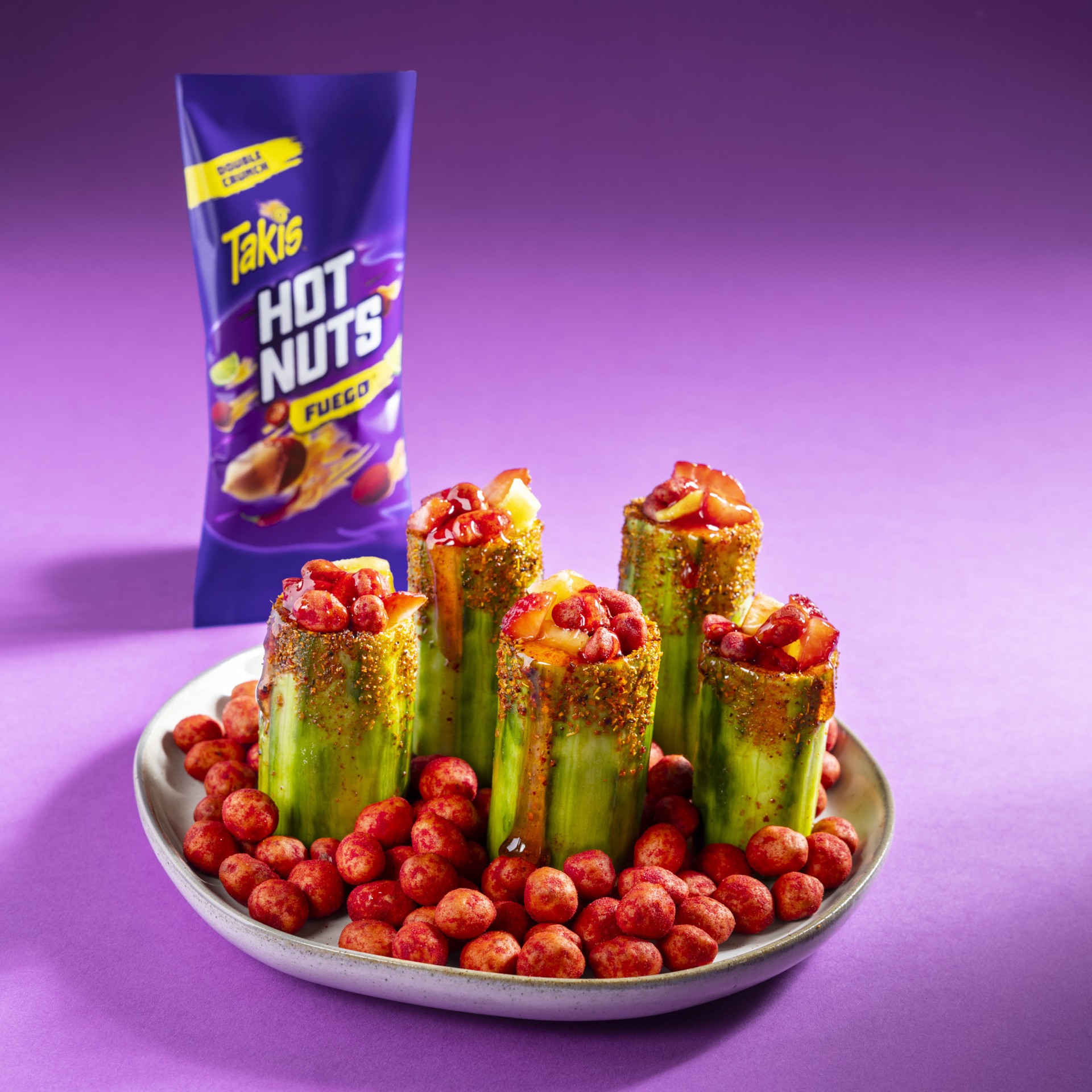 slide 3 of 7, Takis Smokin' Lime Hot Nuts 3.2 oz Snack Size Pouch, Lime & Chipotle Flavored Spicy Double-Crunch Peanuts, 3.2 oz