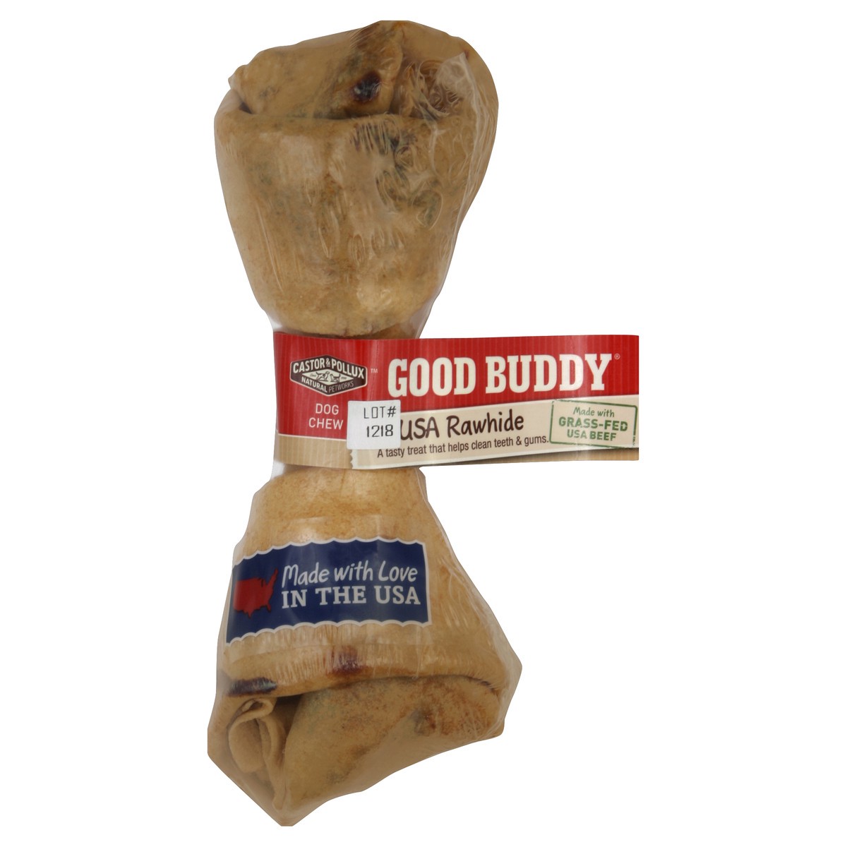 slide 2 of 2, Castor & Pollux Good Buddy Dog Treat - Rawhide Bone With Natural Chicken Flavor, 6-7" Bone - 8 oz Bag, 1 count, 8 oz