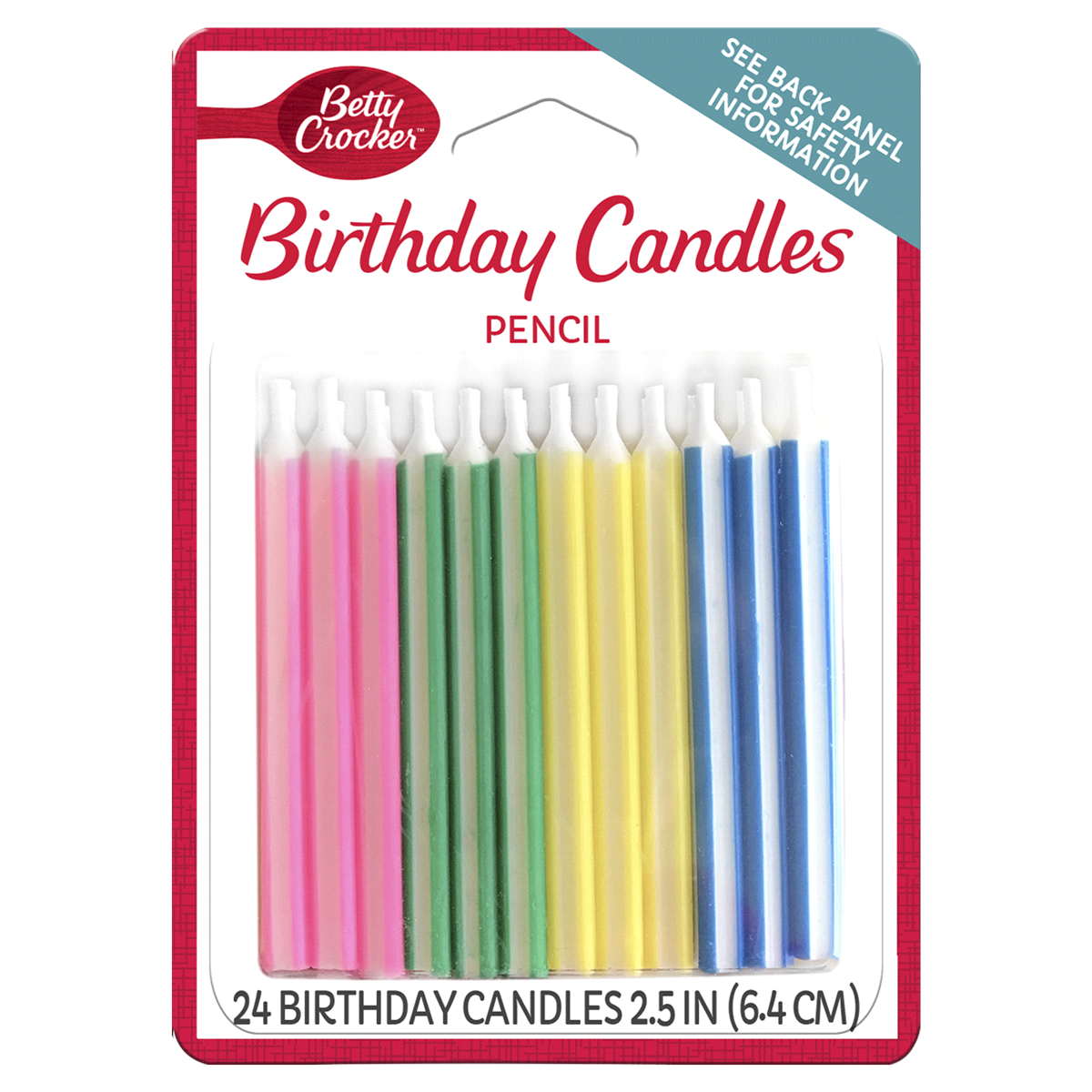 slide 1 of 2, Betty Crocker 2.5 Inch Pencil Birthday Candles 24 ea, 24 ct