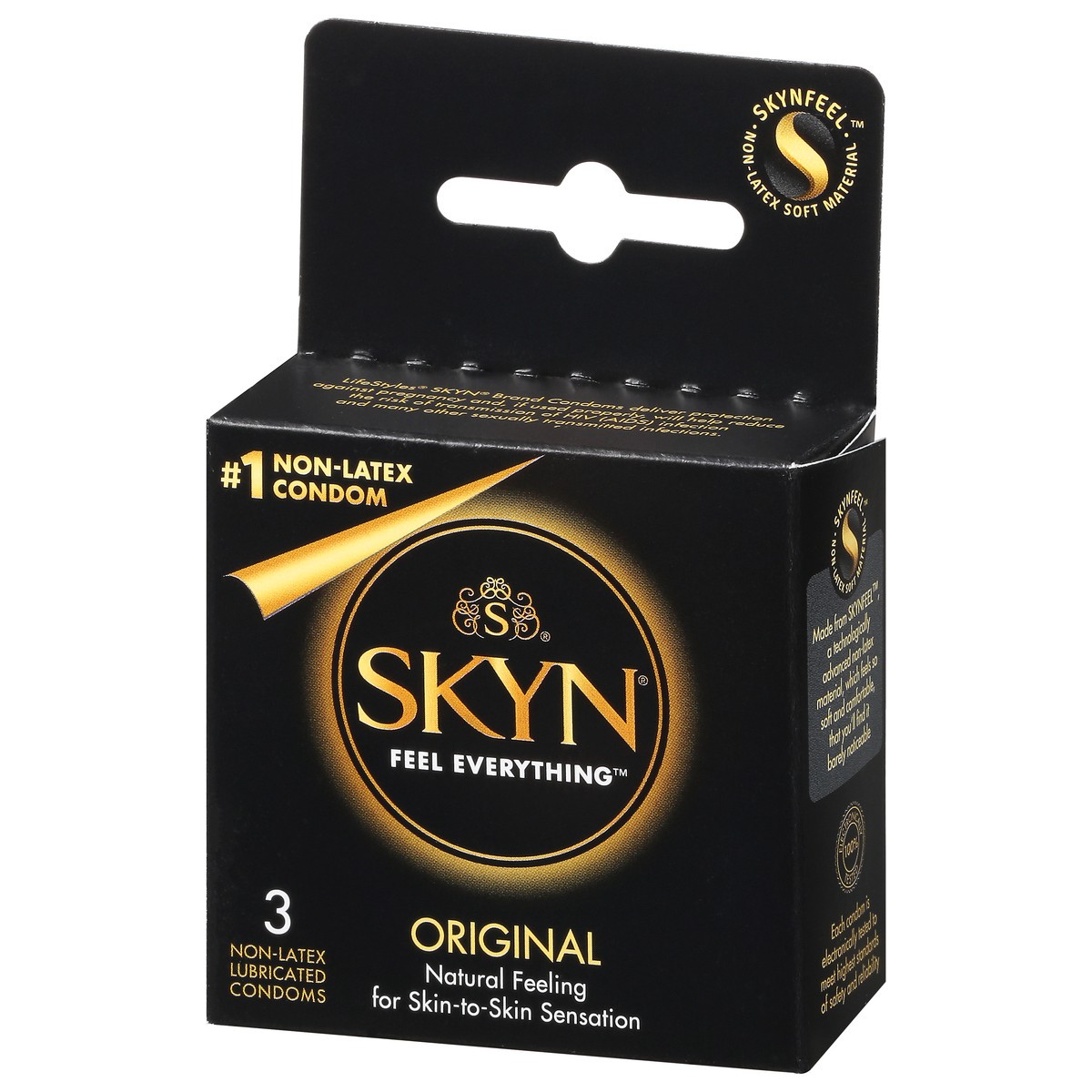 slide 8 of 9, SKYN Feel Everything Original Non-Latex Lubricated Condoms 3 ea, 3 ct