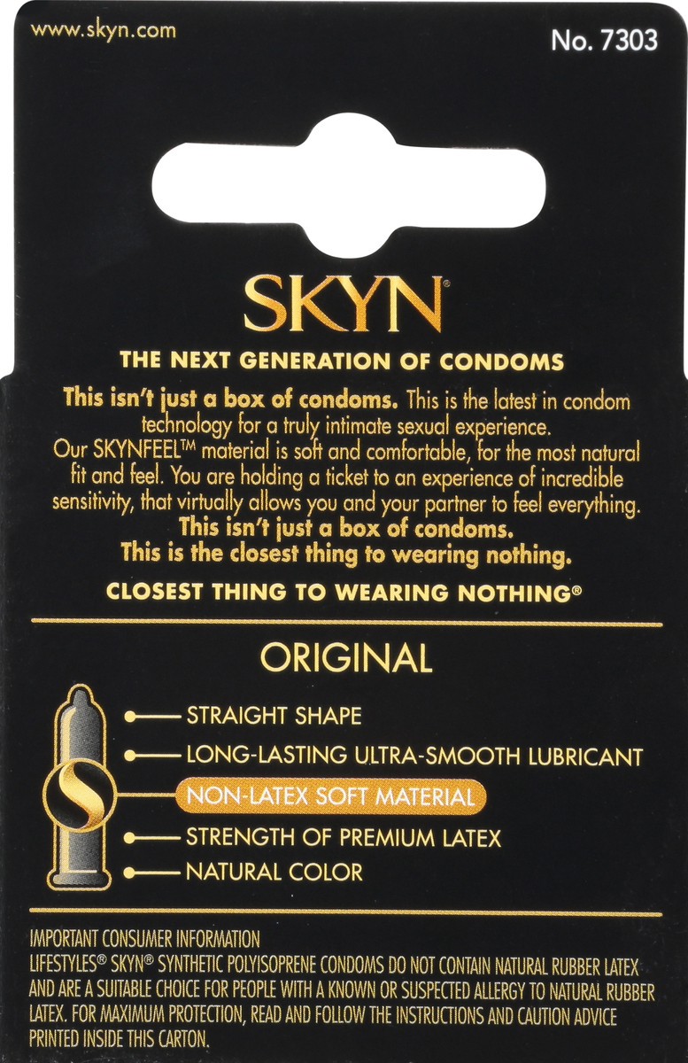 slide 9 of 9, SKYN Feel Everything Original Non-Latex Lubricated Condoms 3 ea, 3 ct