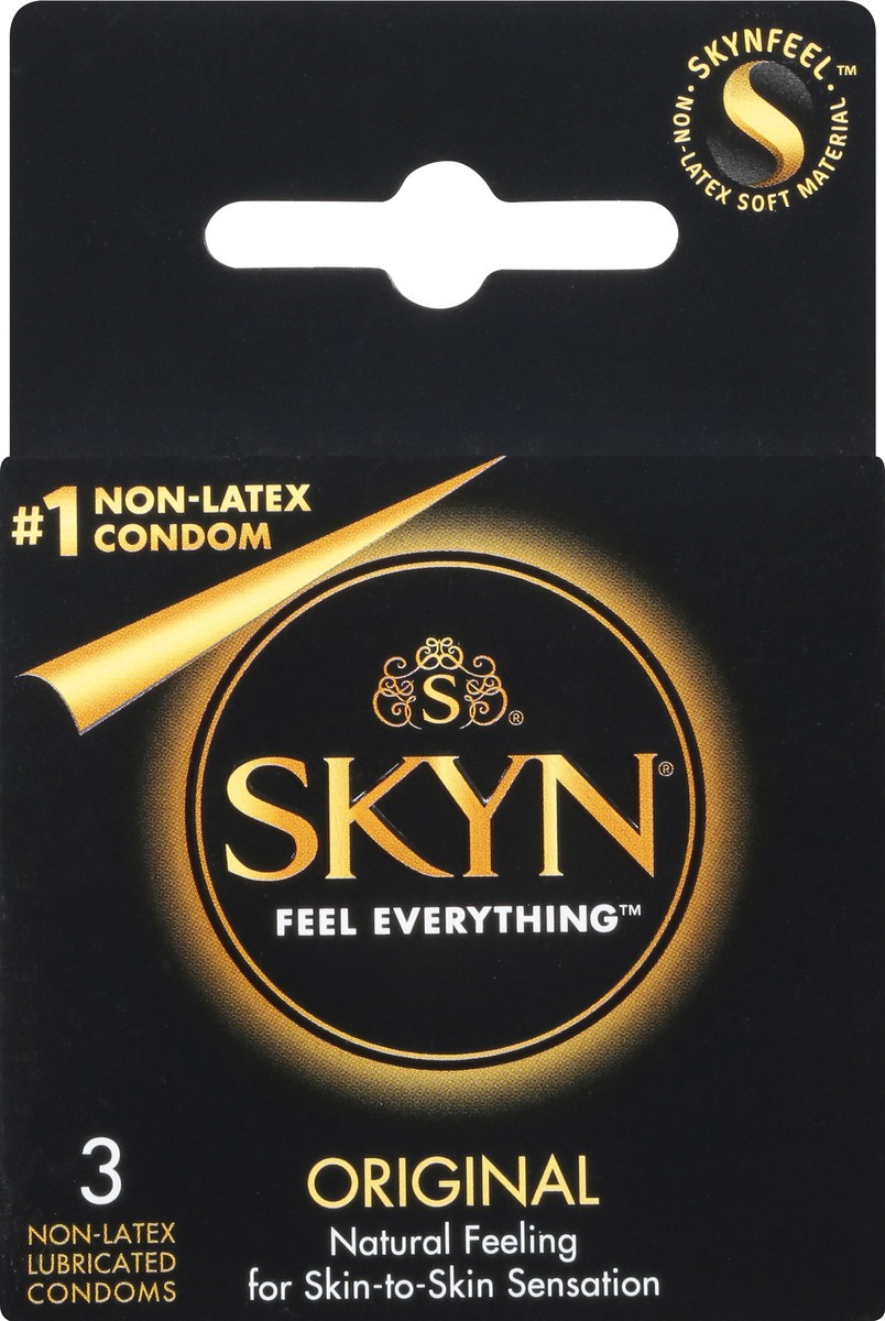 slide 2 of 9, SKYN Feel Everything Original Non-Latex Lubricated Condoms 3 ea, 3 ct