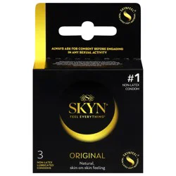 SKYN Original Lubricated Non-Latex Condoms 3 ea