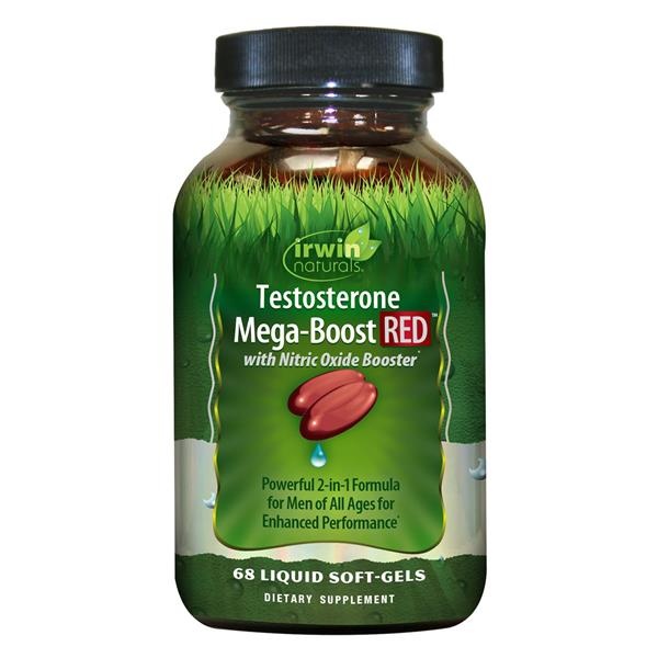 slide 1 of 1, Irwin Naturals Testosterone Mega-Boost Red, 68 ct