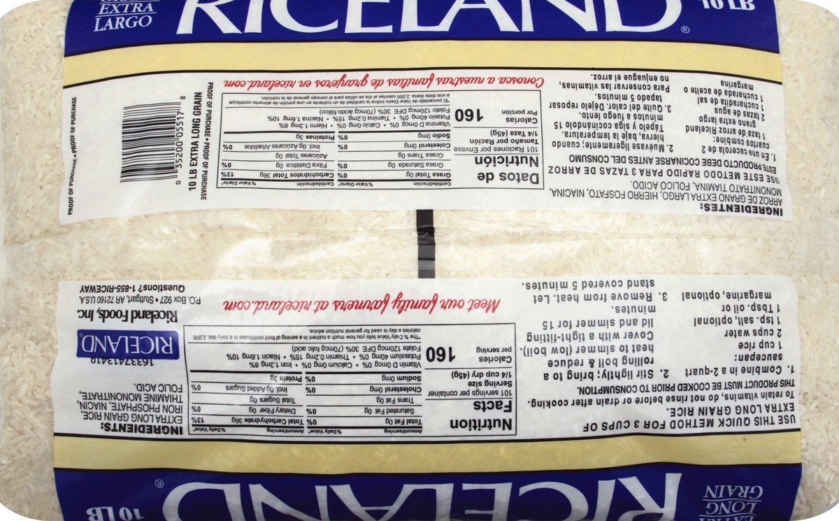 slide 7 of 8, Riceland Rice 10 lb, 10 lb