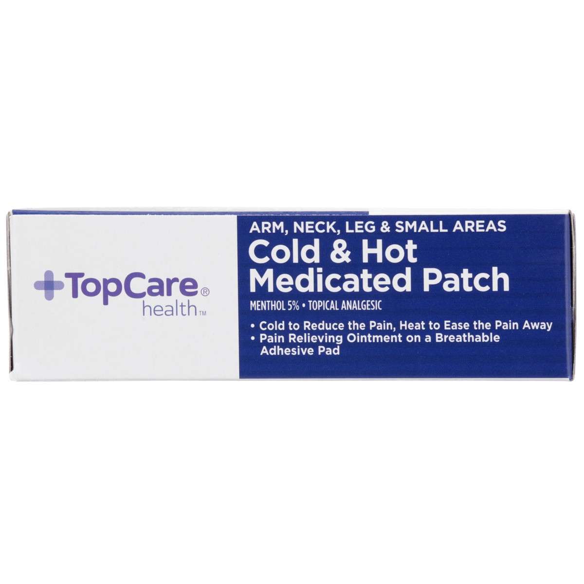 slide 4 of 8, TopCare Arm, Neck, Leg & Small Areas Cold & Hot Menthol 5% - Topical Analgesic Small Medicated Patches, 5 ct