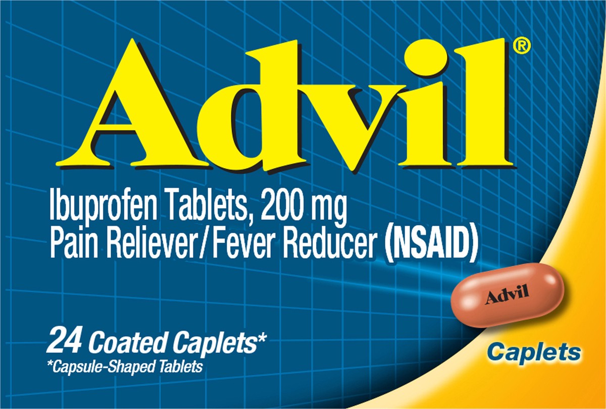 slide 8 of 9, Advil Caplets, 24 ct