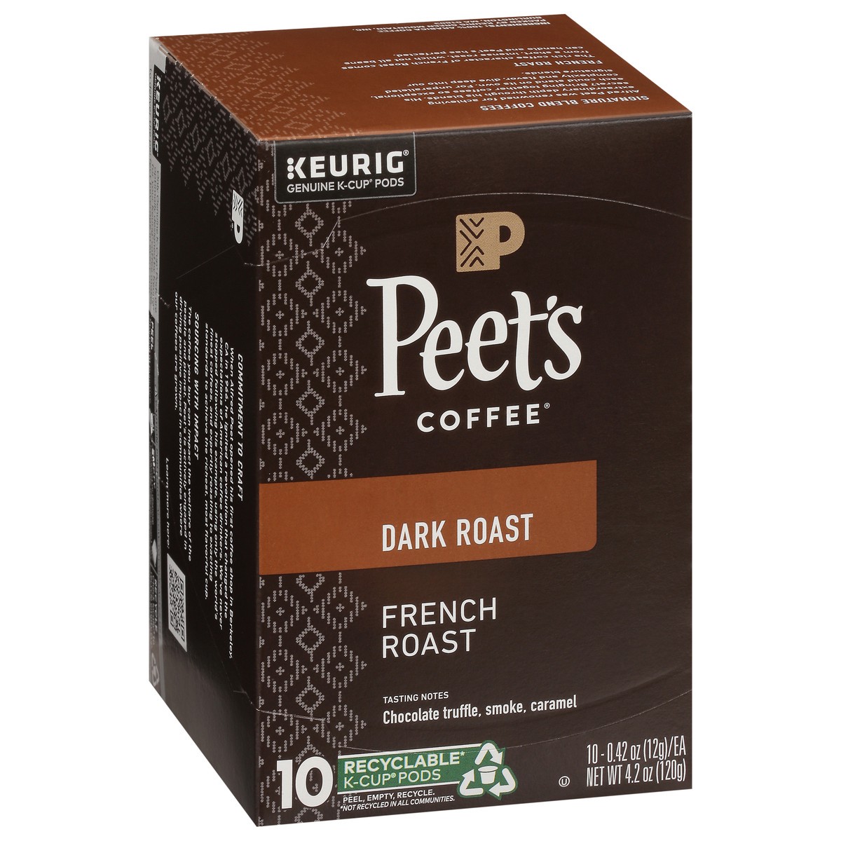 slide 9 of 9, Peet's Coffee, French Roast Dark Roast K-Cup Coffee Pods - 10ct Carton, 10.0 ct