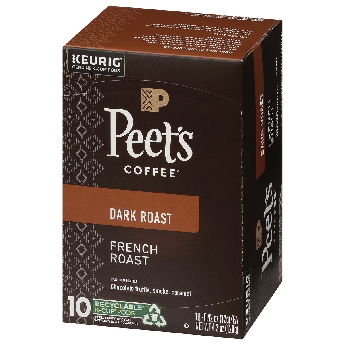 slide 5 of 9, Peet's Coffee, French Roast Dark Roast K-Cup Coffee Pods - 10ct Carton, 10.0 ct