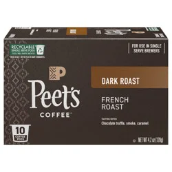Peet's Coffee, French Roast Dark Roast Coffee Pods - 10ct Carton