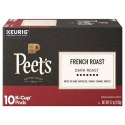 Peet's Coffee French Roast Dark Roast Coffee Pods - 10 ct