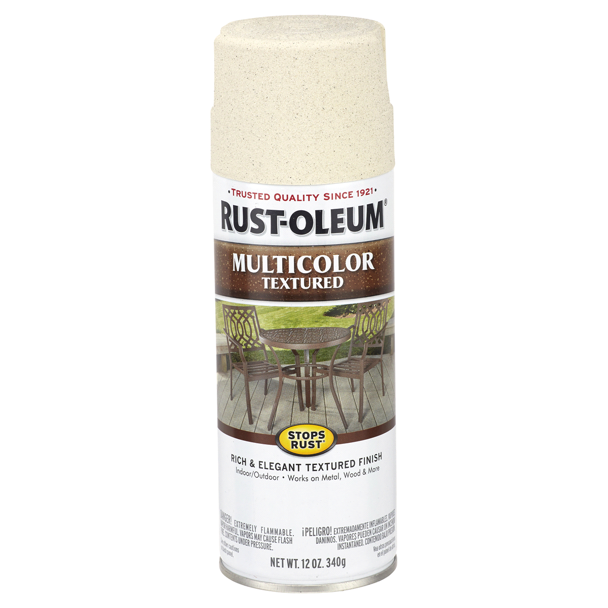 slide 1 of 9, Rust-Oleum Stops Rust Protective Multi-Color Textured Spray Paint - 239121, Caribbean Sand, 12 oz