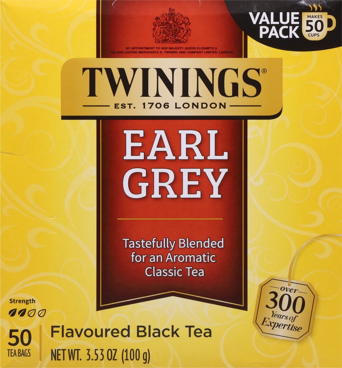 slide 6 of 9, Twinings Bags Earl Grey Black Tea 50 ea, 50 ct