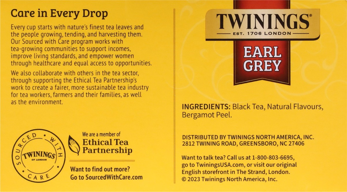 slide 9 of 9, Twinings Bags Earl Grey Black Tea 50 ea, 50 ct