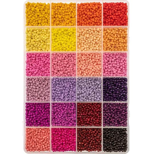 slide 1 of 3, 8/0 Bright Glass Seed Beads, 10.5oz. By Bead Landing, 10.5 oz