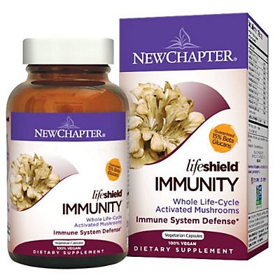 slide 1 of 1, New Chapter Lifeshield Mushroom Immune Support Dietary Supplement, 60 ct