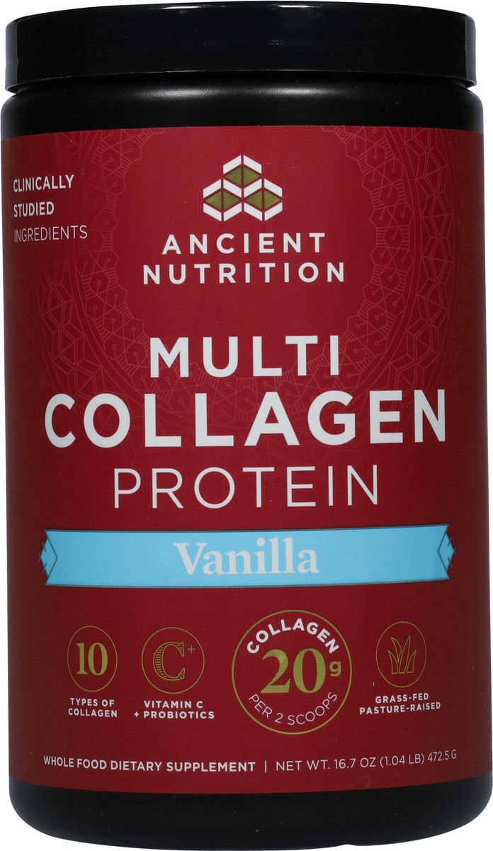 slide 6 of 9, Ancient Nutrition Vanilla Multi Collagen Protein 16.7 oz, 16.8 oz